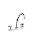 8 inch High Swivel Spout Double-handle Kitchen Faucet